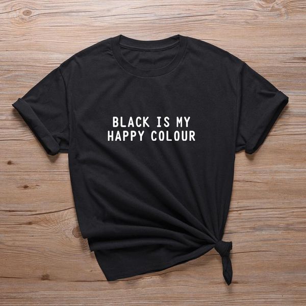 women's t-shirt black is my happy color slogan t shirt feminist tee shirts female vintage cotton harajuku melanin grunge, White
women's t-shirt black is my happy color slogan t shirt feminist tee shirts female vintage cotton harajuku melanin grunge, White