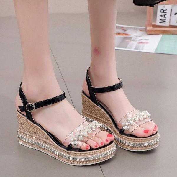 dress shoes rimocy transparent pvc pearl wedges women chunky ankle strap platform sandals woman 2021 crystal beach rome ladies, Black
dress shoes rimocy transparent pvc pearl wedges women chunky ankle strap platform sandals woman 2021 crystal beach rome ladies, Black