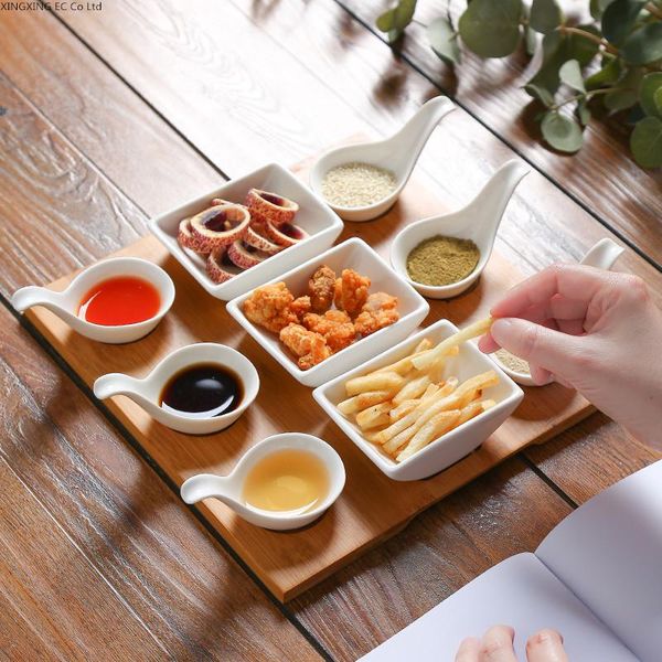creative snack plate special restaurant divided grid ceramic dish japanese cuisine sauce dipping bamboo wooden tray dishes & plates
creative snack plate special restaurant divided grid ceramic dish japanese cuisine sauce dipping bamboo wooden tray dishes & plates