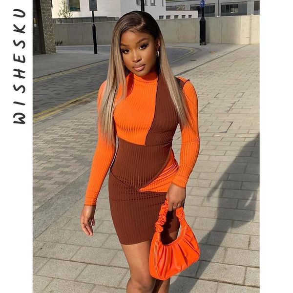 casual dresses women color blocking patchwork bodycon dress turtleneck long sleeve slim mini 2021 autumn elegant goth mall clothes, Black;gray
casual dresses women color blocking patchwork bodycon dress turtleneck long sleeve slim mini 2021 autumn elegant goth mall clothes, Black;gray