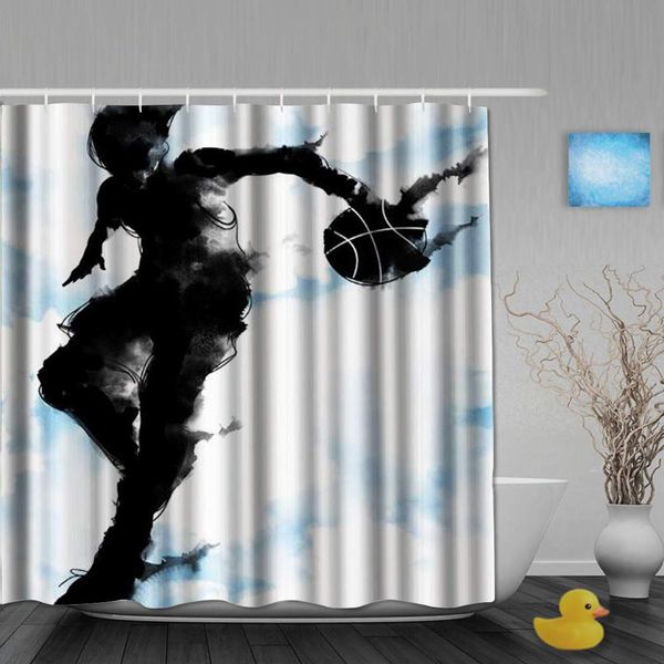 shower curtain,basketball sport hoopman playing basketball,cloth fabric bathroom decor set with plastic hooks,included-72 x 84
shower curtain,basketball sport hoopman playing basketball,cloth fabric bathroom decor set with plastic hooks,included-72 x 84