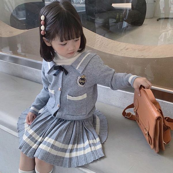 pullover girls pleated skirt knit suit short two-piece toddler girl sweater autumn fall outfits clothes 2021, Blue
pullover girls pleated skirt knit suit short two-piece toddler girl sweater autumn fall outfits clothes 2021, Blue
