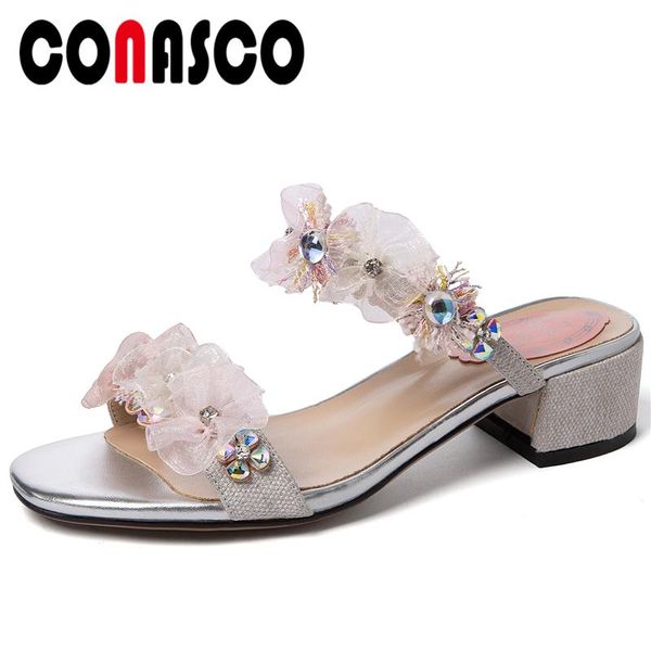 dress shoes conasco 2021 elegant sweet women sandals flower peep toe slippers comfortable casual high heels woman summer arrival, Black
dress shoes conasco 2021 elegant sweet women sandals flower peep toe slippers comfortable casual high heels woman summer arrival, Black