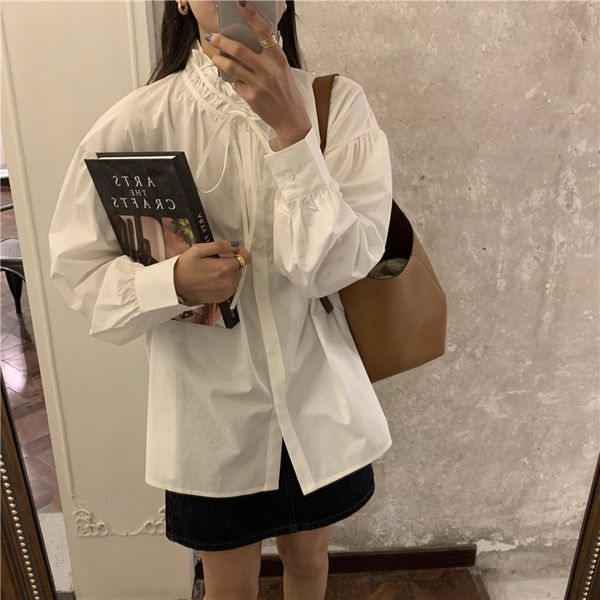 dress vintage female korean white pleated chic stylish slim shirts sweet fashion women all match blouses
dress vintage female korean white pleated chic stylish slim shirts sweet fashion women all match blouses