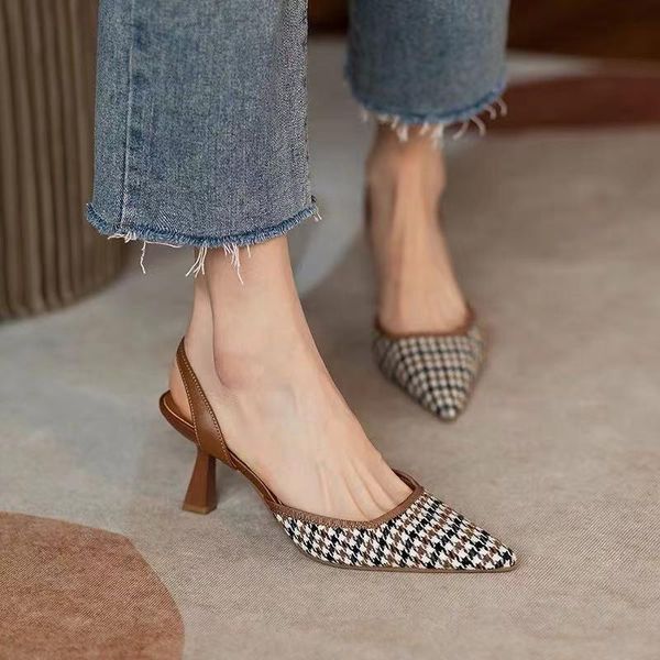 sandals women high heels brand pumps shoes pointed toe slingback summer zapatos de mujer plataforma sandales sapatos feminino, Black
sandals women high heels brand pumps shoes pointed toe slingback summer zapatos de mujer plataforma sandales sapatos feminino, Black