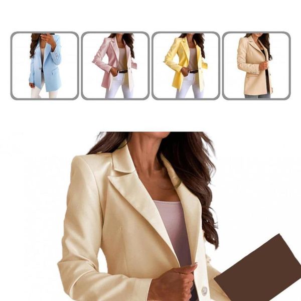 women's suits & blazers women 2021 fashion office wear one buttons blazer coat vintage long sleeve pockets female outerwear chic, White;black
women's suits & blazers women 2021 fashion office wear one buttons blazer coat vintage long sleeve pockets female outerwear chic, White;black