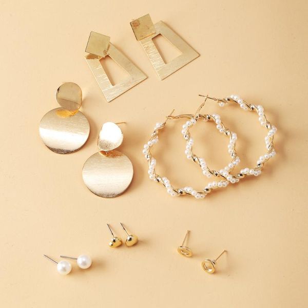 dangle & chandelier 2021 exaggeration earrings for women set 6 pairs of creative metal geometric pearl hoop earring jewelry accessories kolc, Silver
dangle & chandelier 2021 exaggeration earrings for women set 6 pairs of creative metal geometric pearl hoop earring jewelry accessories kolc, Silver