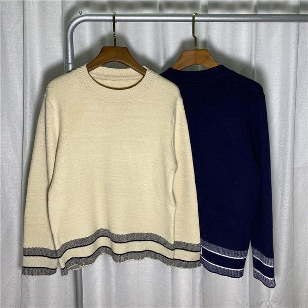 men's sweaters 2021 hem cuffs embroidered letters pure cotton pullover round neck sweater casual thick solid color knitted top, White;black
men's sweaters 2021 hem cuffs embroidered letters pure cotton pullover round neck sweater casual thick solid color knitted top, White;black