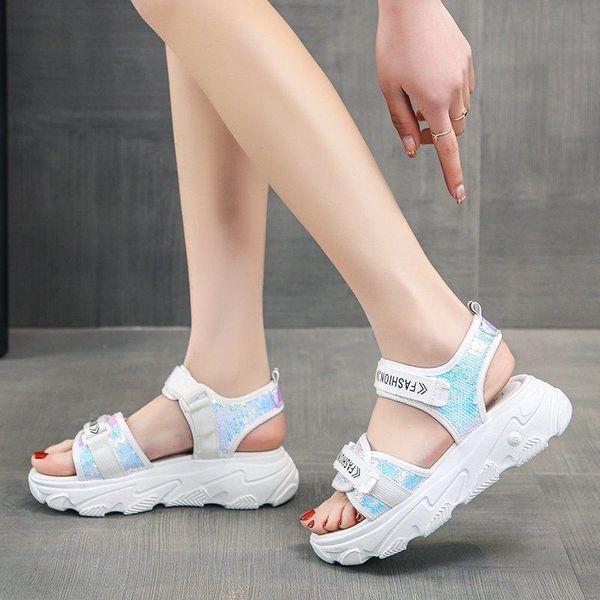 summer sandals female ins tide korean version of the flat-soled student sports thick-soled sequined beach shoes women, Black
summer sandals female ins tide korean version of the flat-soled student sports thick-soled sequined beach shoes women, Black