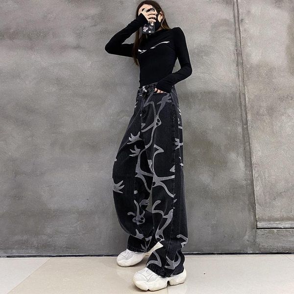 women's jeans design sense straight high waist slim draped loose distressed black wide-leg pants y2k retro trend 2021, Blue
women's jeans design sense straight high waist slim draped loose distressed black wide-leg pants y2k retro trend 2021, Blue