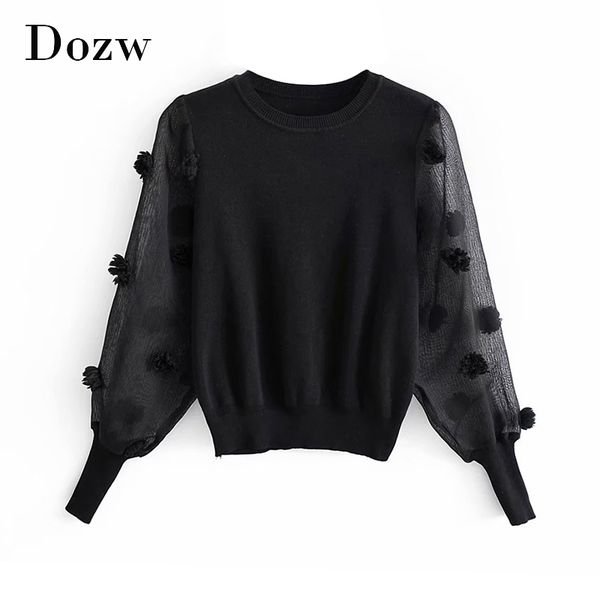 chic black pullover women mesh patchwork sweater transparent long sleeve stylish knitted jumper female casual o neck 210414, White;black
chic black pullover women mesh patchwork sweater transparent long sleeve stylish knitted jumper female casual o neck 210414, White;black