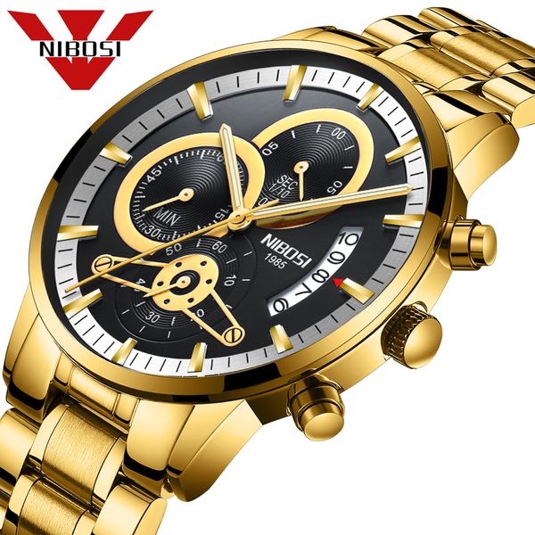 nibosi quartz watch men gold black mens watches brand luxury chronograph sports watches luminous waterproof relogio masculing, Slivery;brown
nibosi quartz watch men gold black mens watches brand luxury chronograph sports watches luminous waterproof relogio masculing, Slivery;brown