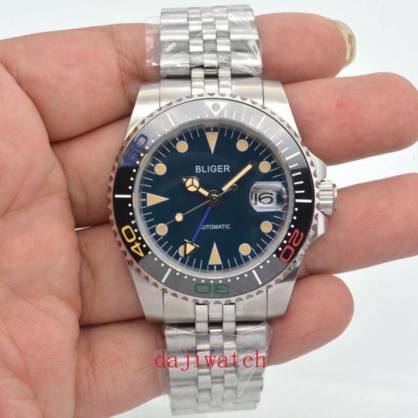 bliger 2021 new 40mm gmt male sier clock case sapphire glass date luminous ceramic beam gentlemen luxury poison, Slivery;brown
bliger 2021 new 40mm gmt male sier clock case sapphire glass date luminous ceramic beam gentlemen luxury poison, Slivery;brown