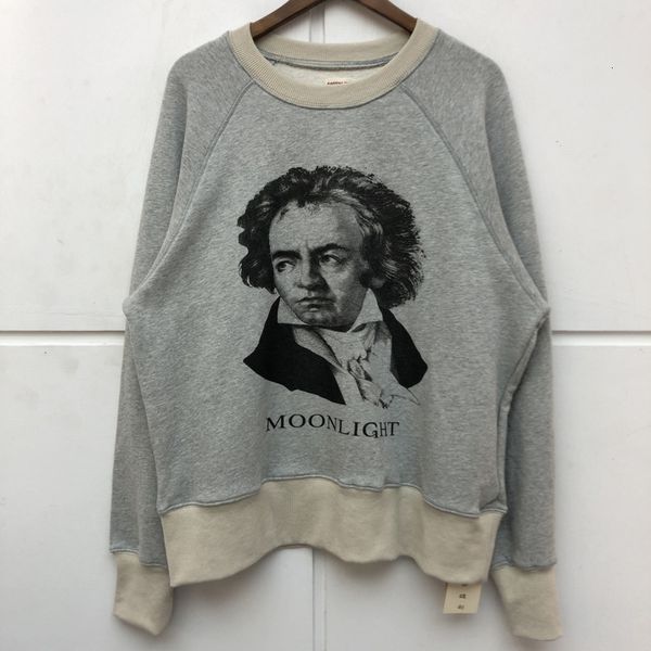 men's hoodies & sweatshirts loose kapital beethoven moon light male women's sweatshirts cotton crewneck gray pullovers with hoodie, Black
men's hoodies & sweatshirts loose kapital beethoven moon light male women's sweatshirts cotton crewneck gray pullovers with hoodie, Black