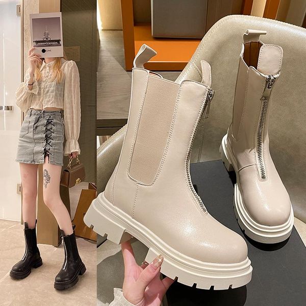 boots 2022 platform thick heel genuine leather round toe winter autumn white zipper pu botines de mujer buty damskie, Black
boots 2022 platform thick heel genuine leather round toe winter autumn white zipper pu botines de mujer buty damskie, Black