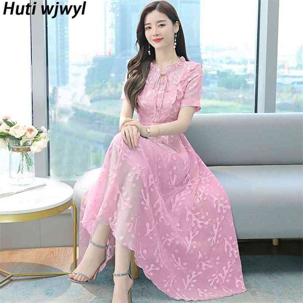 vintage casual 3xl plua size midi sundress summer chiffon jacquard beach maxi dress elegant women party pink vestidos 210528, Black;gray
vintage casual 3xl plua size midi sundress summer chiffon jacquard beach maxi dress elegant women party pink vestidos 210528, Black;gray
