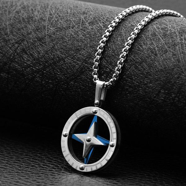 pendant necklaces fashion scale round frame double color compass rotatable necklace, Silver
pendant necklaces fashion scale round frame double color compass rotatable necklace, Silver