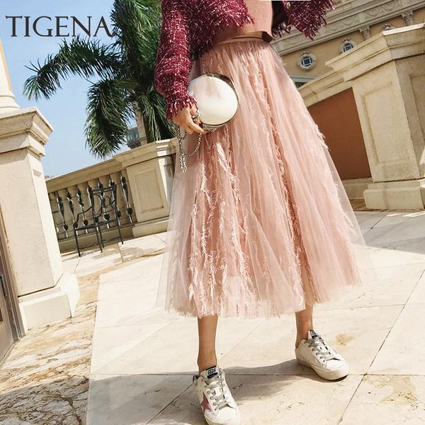 skirts tigena feather tulle long women fashion 2021 autumn winter stretch high waist pleated skirt female school girl pink, Black
skirts tigena feather tulle long women fashion 2021 autumn winter stretch high waist pleated skirt female school girl pink, Black