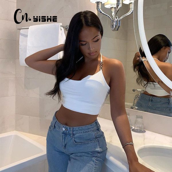 cnyishe fashion bandage lace up crop sleeveless backless halter camis tanks female vest cropped streetwear blusas 210419, White
cnyishe fashion bandage lace up crop sleeveless backless halter camis tanks female vest cropped streetwear blusas 210419, White