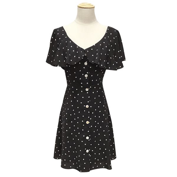 black red heart print v neck a-line ruffle single-breasted mini dress female women summer casual d1439 210514, Black;gray
black red heart print v neck a-line ruffle single-breasted mini dress female women summer casual d1439 210514, Black;gray