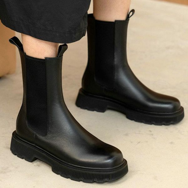 boots 2021 autumn winter women ankle basic concise genuine leather elastic band low heels casual working shoes woman, Black
boots 2021 autumn winter women ankle basic concise genuine leather elastic band low heels casual working shoes woman, Black