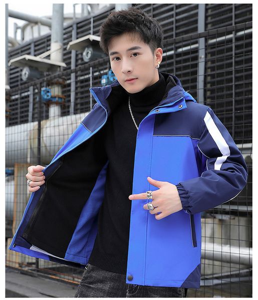 men's fleece thicken hooded mens jackets loose warm waterproof autumn winter men designer coats patchwork casual outerwear, Black;brown
men's fleece thicken hooded mens jackets loose warm waterproof autumn winter men designer coats patchwork casual outerwear, Black;brown