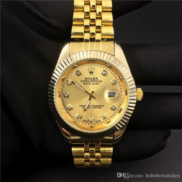 r luxury gold watch casual mens watches fashion dress datejust multi-color dial designer stainless steel strap quartz movement automatic cal, Slivery;brown
r luxury gold watch casual mens watches fashion dress datejust multi-color dial designer stainless steel strap quartz movement automatic cal, Slivery;brown