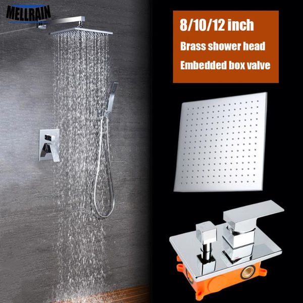 bathroom 2 functions rainfall shower system set brass square 8 10 12 inch head chrome bath faucet embedded box sets
bathroom 2 functions rainfall shower system set brass square 8 10 12 inch head chrome bath faucet embedded box sets