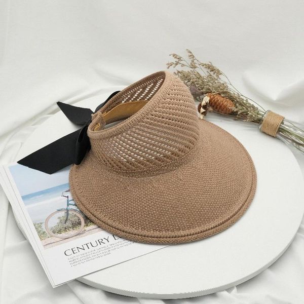 wide brim hats 2021 summer bow sun empty hat women uv protction caps cutout beach cap ribbon knit raffia, Blue;gray
wide brim hats 2021 summer bow sun empty hat women uv protction caps cutout beach cap ribbon knit raffia, Blue;gray