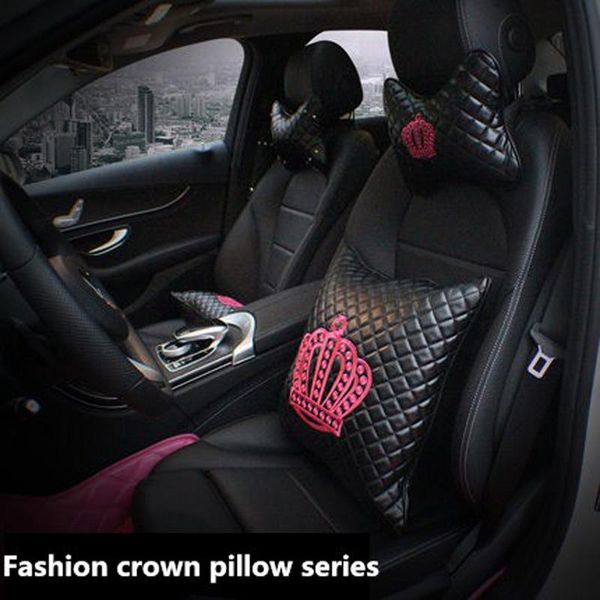 seat cushions pu leather car headrest neck pillow crown embroidery waist support cushion interior pillows accessories for women girls
seat cushions pu leather car headrest neck pillow crown embroidery waist support cushion interior pillows accessories for women girls