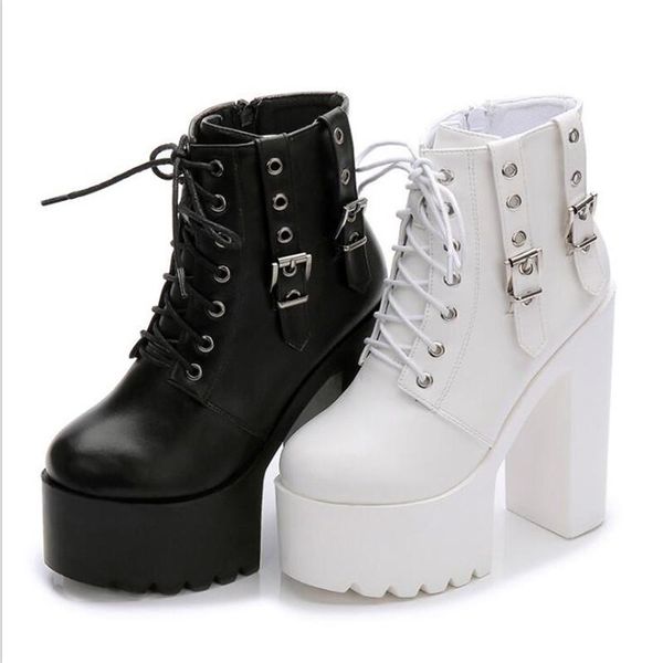boots fashion metal buckle design genuine leather high heels women quality ankle for winter girls, Black
boots fashion metal buckle design genuine leather high heels women quality ankle for winter girls, Black