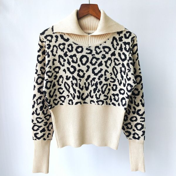 59% off factory outlet store leopard print jacquard high collar knitted for women in autumn and winter, White;black
59% off factory outlet store leopard print jacquard high collar knitted for women in autumn and winter, White;black