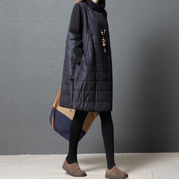 autumn and winter korean loose womens dress solid color high collar cotton padded, Black;gray
autumn and winter korean loose womens dress solid color high collar cotton padded, Black;gray