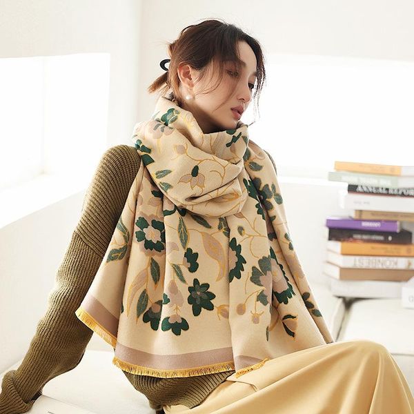 scarves 2021 winter scarf fashion floral cashmere pashmina retro shawls and wraps thick warm blanket female, Blue;gray
scarves 2021 winter scarf fashion floral cashmere pashmina retro shawls and wraps thick warm blanket female, Blue;gray