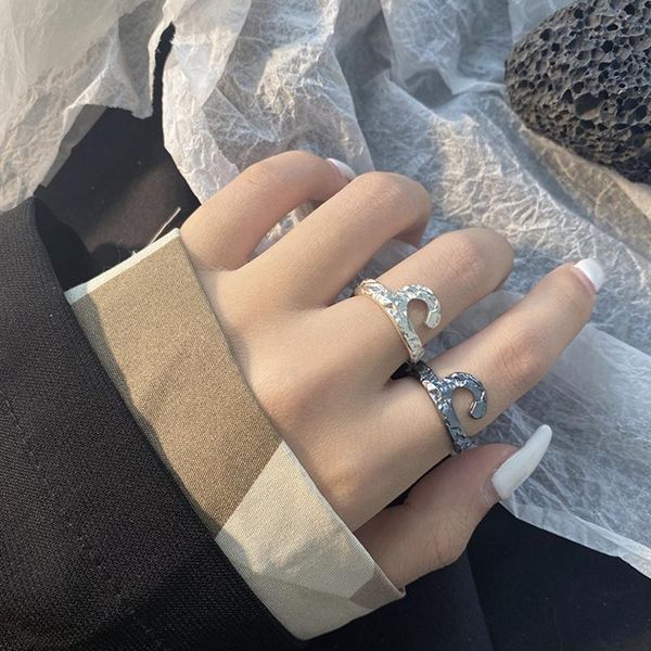 silvology 925 sterling silver irregular texture rings vintage concave and convex surface do the old for women punk jewelry cluster, Golden;silver
silvology 925 sterling silver irregular texture rings vintage concave and convex surface do the old for women punk jewelry cluster, Golden;silver