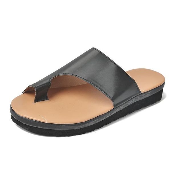 slippers comfy thick platform women leather shoes flat sole ladies casual soft foot correction sandal orthopedic bunion corrector, Black
slippers comfy thick platform women leather shoes flat sole ladies casual soft foot correction sandal orthopedic bunion corrector, Black