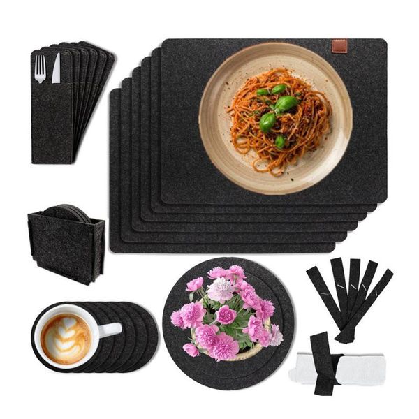 mats & pads set of 27 felt placemat decorative mat for dining table runner linens place in kitchen cup wine pad
mats & pads set of 27 felt placemat decorative mat for dining table runner linens place in kitchen cup wine pad
