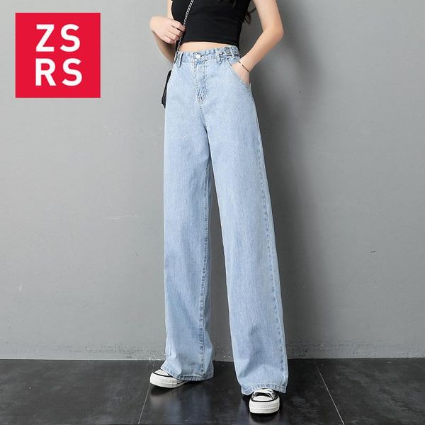 women's jeans zsrs high waist pants women 2021 wide leg denim trousers female loose casual plus size streetwear, Blue
women's jeans zsrs high waist pants women 2021 wide leg denim trousers female loose casual plus size streetwear, Blue