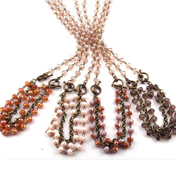 pendant necklaces fashion bohemian jewelry 5*8 crystal rosary chain link necklace for women ethnic, Silver
pendant necklaces fashion bohemian jewelry 5*8 crystal rosary chain link necklace for women ethnic, Silver