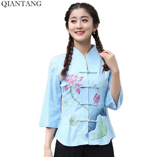women's blouses & shirts arrival cotton linen shirt chinese classic style ladies blouse mujer camisa size s l xl xxl xxxl 2615, White
women's blouses & shirts arrival cotton linen shirt chinese classic style ladies blouse mujer camisa size s l xl xxl xxxl 2615, White