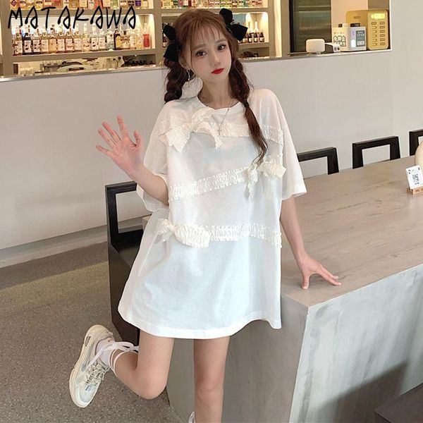 summer 2021 bowknot t shirts for women loose round neck tshirt short-sleeved ruffled t-shirt women's, White
summer 2021 bowknot t shirts for women loose round neck tshirt short-sleeved ruffled t-shirt women's, White