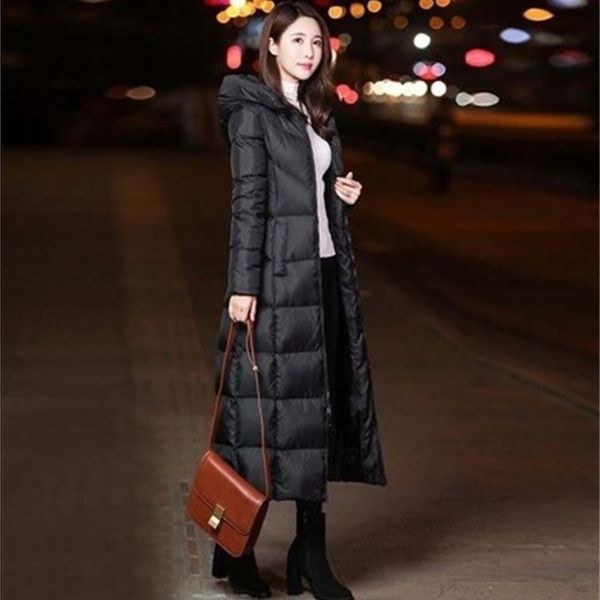 2021 winter new yalu down jacket women's long korean fashion thickened knee warm, Black
2021 winter new yalu down jacket women's long korean fashion thickened knee warm, Black