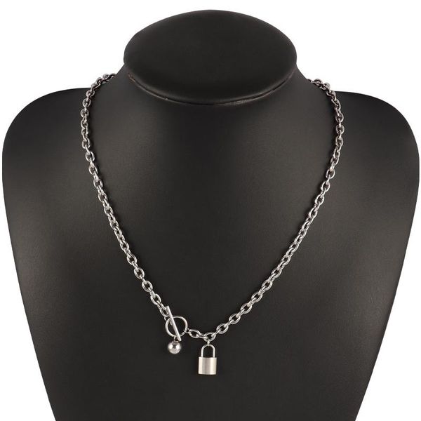 chains punk padlock necklace chunky chain ot buckle stainless steel lover lock pendant couple jewelry gift, Silver
chains punk padlock necklace chunky chain ot buckle stainless steel lover lock pendant couple jewelry gift, Silver
