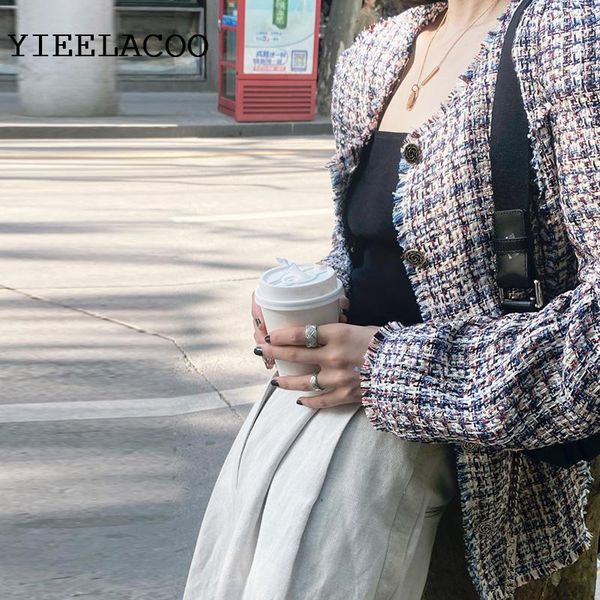 women's jackets blue plaid jacket spring /autumn / winter temperament single-breasted coat perfume 3/4 sleeve, Black;brown
women's jackets blue plaid jacket spring /autumn / winter temperament single-breasted coat perfume 3/4 sleeve, Black;brown