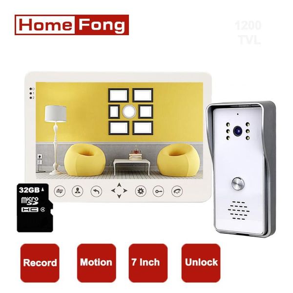 homefong 7 inch door intercom wired video phone doorbell camera record motion alarm hd unlock access control kit phones
homefong 7 inch door intercom wired video phone doorbell camera record motion alarm hd unlock access control kit phones