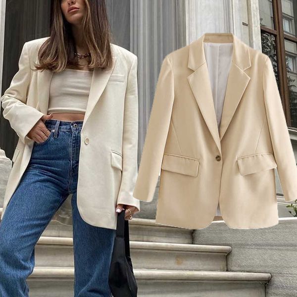 women suit jacket casual chic simple fashion v-neck youth office elegant women's street women 210601, White;black
women suit jacket casual chic simple fashion v-neck youth office elegant women's street women 210601, White;black