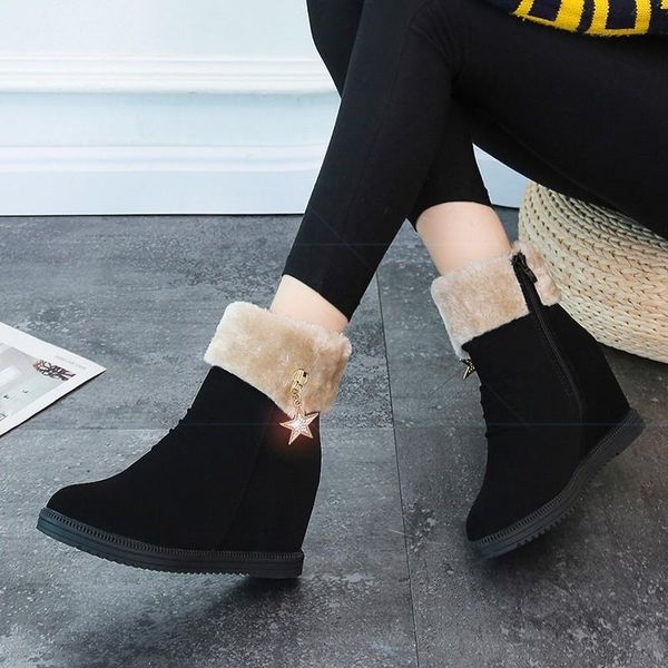 boots autumn and women's shoes korean round head winter with increased cotton shoes, net red plush n8qt, Black
boots autumn and women's shoes korean round head winter with increased cotton shoes, net red plush n8qt, Black