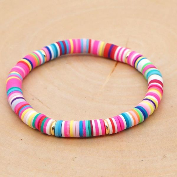 charm bracelets 6mm bohemian colorful clay for women summer beach elastic soft pottery female bracelet boho jewelry, Golden;silver
charm bracelets 6mm bohemian colorful clay for women summer beach elastic soft pottery female bracelet boho jewelry, Golden;silver