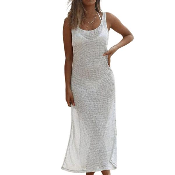 woman summer beachwear dress cover-up see-through swimsuit sleeveless backless split white solid color long 210522, Black;gray
woman summer beachwear dress cover-up see-through swimsuit sleeveless backless split white solid color long 210522, Black;gray