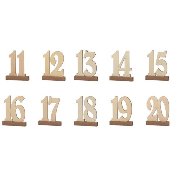 party decoration 10pcs number 11-20 seat cards wooden vertical wedding table stand for
party decoration 10pcs number 11-20 seat cards wooden vertical wedding table stand for